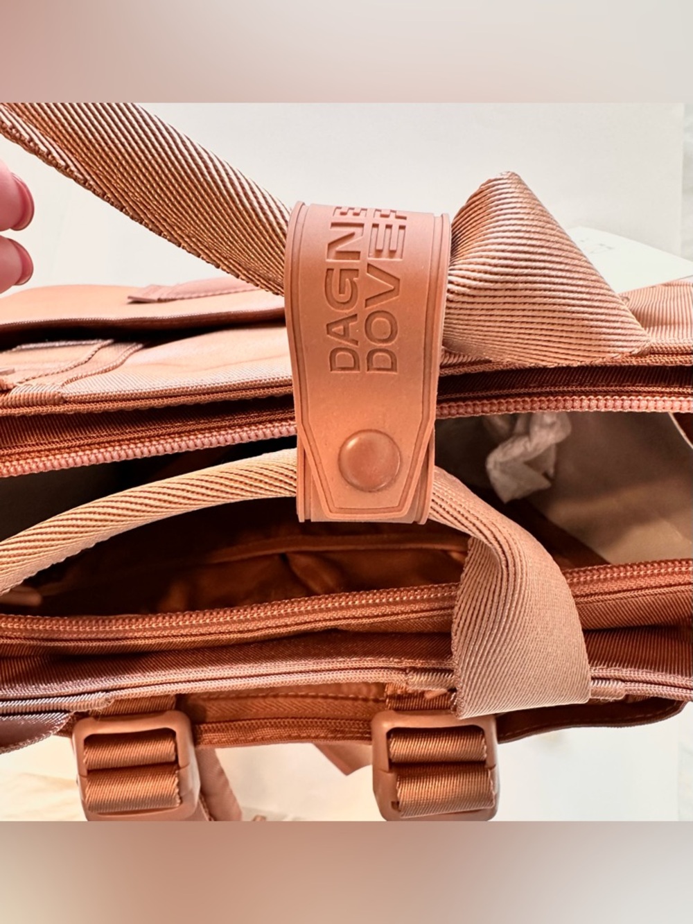 NWT! Dagne Dover Petra Convertible Tote in Warm Dust - Picture 12 of 15